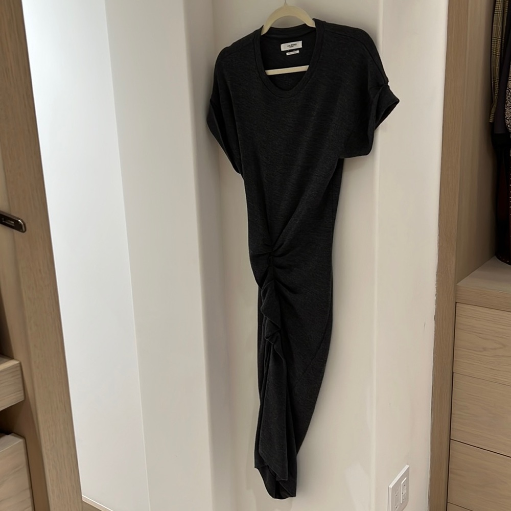 Isabel Marant twist front jersey wool dress